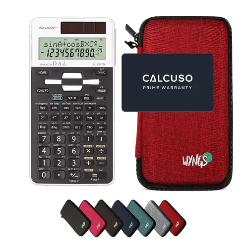 Sharp EL-531TG Weiß inkl. WYNGS Schutztasche Rot - Wissenschaftlicher