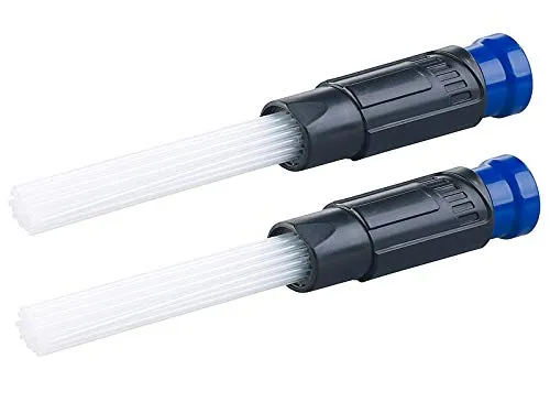 AGT Staubsauger Heizungsdüse: 2er-Set Universal-Staubsauger-Aufsätze mit 30 flexiblen Saug-Röhrchen (Heizkörper reinigen, Vorsatz, Laptop Tisch)