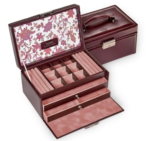 Sacher Schmuckkasten Elly - Eleganter Schmuckkasten zur sicheren und übersichtlichen Aufbewahrung, ideal als dekoratives Accessoire für jeden Wohnbereich.