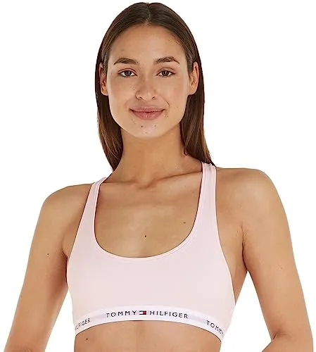 Tommy Hilfiger Damen Bralette Stretch, Rosa (Light Pink), M - Funktionsunterwäsche mit sportlichem Design, elastischem Bund für individuellen Komfort und verstellbaren Racerback-Trägern für vielseitige Stylingmöglichkeiten.