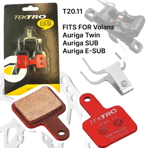 Tektro T20.11 Semi-metallisch Auriga SUB Fahrrad Scheibenbremsbeläge 2 K Rot