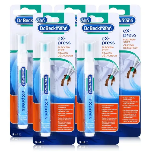 5x Dr. Beckmann express Fleckenstift 9 ml - Soforthilfe für Unterwegs