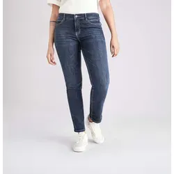 MAC JEANS Damen Straight Jeans ANGELA, Blau (Dark Blue D845) - Jeans, außerordentlich elastisch für bequemen Tragekomfort und ein ‚Zweite-Haut-Gefühl‘, leiert nicht aus.