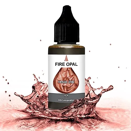 DD Composite Resin Inks Tinte Fluid Art Alkohol Ink hochkonzentriert Epoxidharz Kunst Design River Table Dish-Art, Menge:30ml, Resin Ink Color:FIRE OPAL