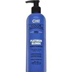 CHI Colour-Illuminate Shampoo Platinum Blonde 355 ml - Shampoo für platinblondes Haar, neutralisiert Gelbstich und sorgt für strahlenden Glanz. Sulfat- und parabenfrei, ideal für gefärbtes Haar.