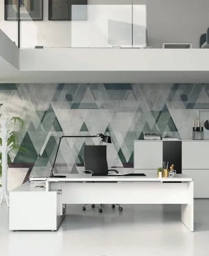 Moderner Eckschreibtisch in Weiß - Stylischer Eckschreibtisch aus Holzfurnier, ideal für Ihr Arbeitszimmer. Mit praktischen Regalen und einem modernen Design. Maße: 200 x 90 x 74 cm, einfache Montage.