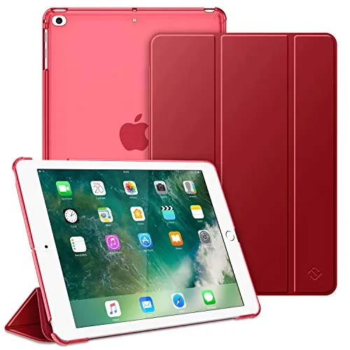 Fintie Hülle für iPad 9.7 Zoll 2018/2017 - Ultradünn Schutzhülle mit transparenter Rückseite Abdeckung Cover mit Auto Schlaf/Wach für 9.7