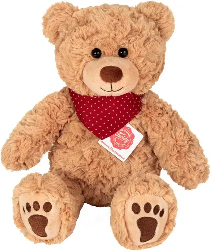 Teddy Hermann 91327 Teddy Curtis mit Halstuch 30 cm - Plüsch-Spielzeug, weicher Teddy in Premium-Qualität, ideal für Kinder ab 0 Monaten, geprüft auf Sicherheit und Pflegeleichtigkeit, waschbar bei 30 Grad.