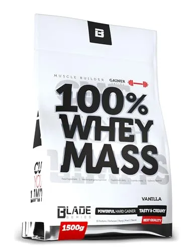 Blade Series 100% Whey Mass – 3000 g – Weiße Schokolade – Hochkalorischer Masse Gainer mit Whey-Protein & Kohlenhydraten für Muskelaufbau