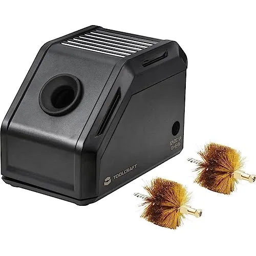 TOOLCRAFT Lötspitzenreiniger 12 V - Lötgeräte mit schneller Reinigung in nur 1 Sekunde, herausnehmbarer Auffangschale und einfachem Bürstenwechsel für effizientes Arbeiten.