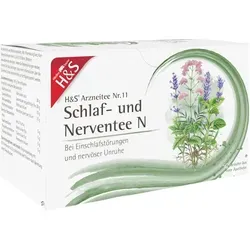 H&S Schlaf- und Nerventee N 40 G - Entspannender Tee für eine erholsame Nacht, ideal bei nervösen Erregungszuständen und Einschlafstörungen. Enthält natürliche Zutaten wie Baldrian und Lavendel.