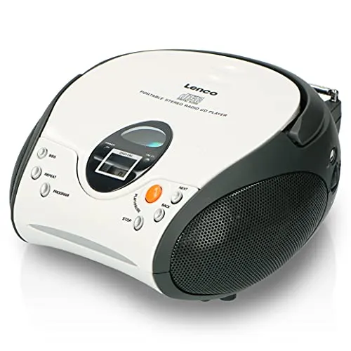 LENCO SCD-24 UKW-Radio mit CD-Player, weiß