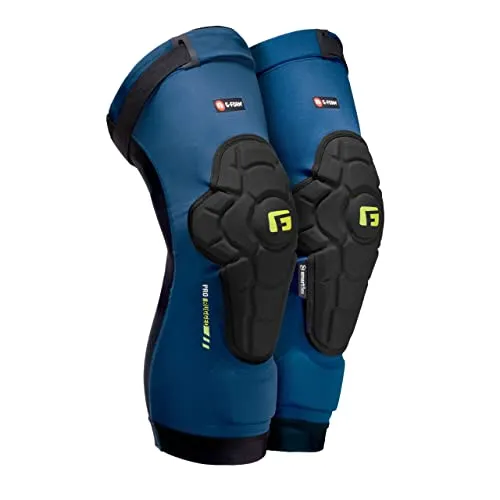 G-Form Pro-Rugged 2 MTB Knieschützer - Storm Blau, Adult Medium - Knieschoner für Mountainbiker, mit stoßabsorbierenden SmartFlex-Pads und atmungsaktiver Mesh-Rückseite für optimalen Komfort und Schutz.