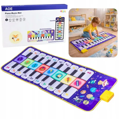 Muzyczna Mata Edukacyjna Taneczna Interaktywna Pianinko Kosmos 120 5905991097358