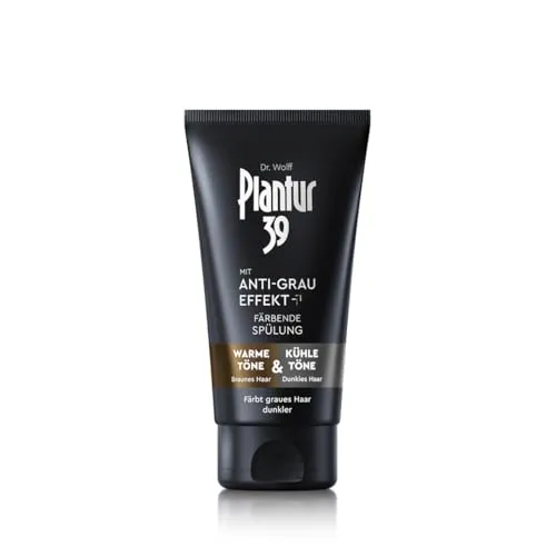 Produktbild Plantur 39 Anti-Grau färbende Spülung, 1 x 150 ml – Conditioner für dunkleres Haar – Kaschiert graue Haare sanft – Permanent färbende Spülung