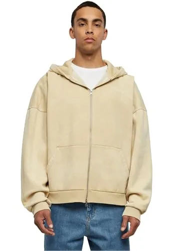 Urban Classics Herren Jacke Heavy Sand Washed 90's Zip Hoody unionbeige 5XL