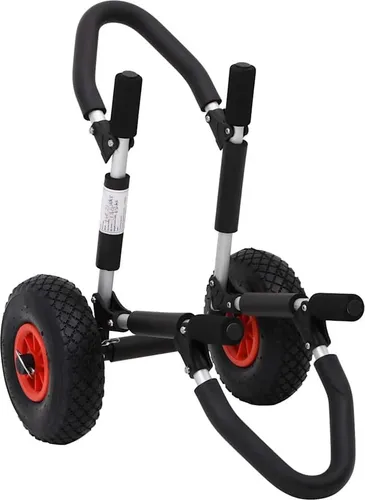vidaXL Klappbarer SUP Trolley für Surfbrett - Surfen: Robuster Aluminium-Trolley mit 2 aufblasbaren Rädern für einfachen Transport von SUP-Boards, faltbar und platzsparend.