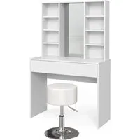 Vicco Schminktisch Alexa, Weiß, 93 cm mit Hocker