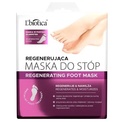 Produktbild L'biotica Regenerating Foot Mask maska regenerująca do stóp w post 5907636934301