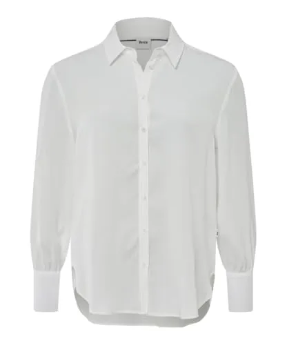 Brax Langarmbluse weiß XXXL (44) - Stilvolle Bluse aus 100% Lyocell, bequem und atmungsaktiv, perfekt für elegante Anlässe oder den Alltag.