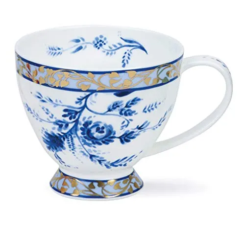 formano Tasse Dunoon - Elegante Porzellantasse mit Rosenmotiv - Tassen: Edle Dunoon Tasse auf Fuß aus Porzellan mit 450ml Füllmenge, handgefertigt in England, ideal für Teeliebhaber.