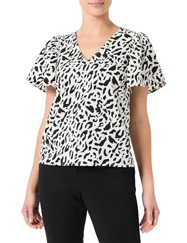 Vila Vimathilde S/S V-Neck Flounce Top/Ka