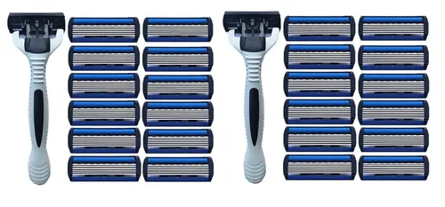 Stück Rasierklingen plus 2 Rasierer passend dazu 24
