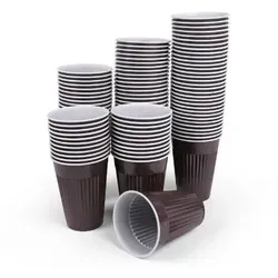 Commerline Thermobecher 3000 Stück,Automatenbecher Braun