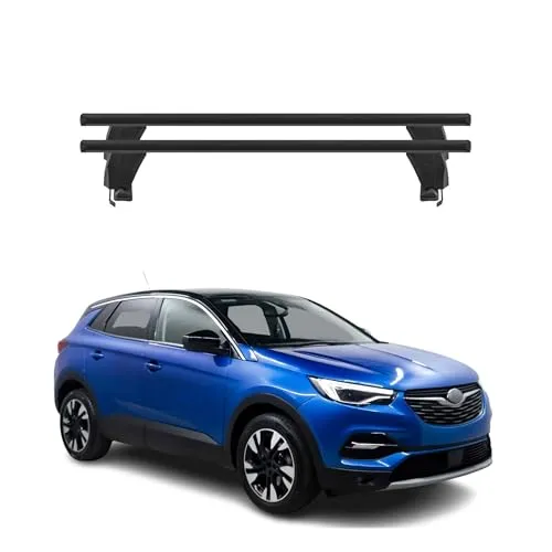 Menabo Dachträger Grundträger für Opel Grandland X 2017-2025 - Dachgepäck- & Grundträger, hochwertiger Aluminium-Träger mit aerodynamischem Design für minimalen Windwiderstand und einfache Montage, ideal für alle Ihre Reisebedürfnisse.
