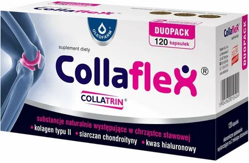 Collaflex Duopack Gelenke Sehnen Knochen Kollagen 120 Kapseln - Nahrungsergänzungsmittel zur Unterstützung der Knochen- und Gelenkgesundheit mit hochwertigem Kollagen Typ II und Hyaluronsäure, ideal für aktive Menschen.