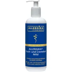 ALLERGIKA Dusch- und Cremebad mild 500 ml - Duschgel für empfindliche Haut, spendet Feuchtigkeit und pflegt sanft bei jeder Dusche.