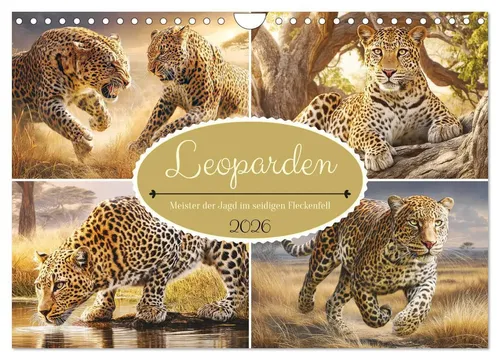 Leoparden Kalender 2025 von Rose Hurley von CALVENDO