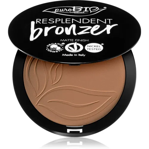 puroBIO Cosmetics Resplendent Bronzer mit Matt-Effekt Farbton 01 Pale Brown 9 g