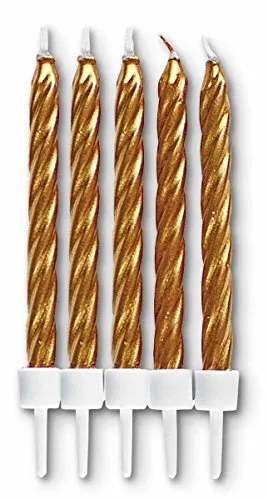 Staedtler Haus Kerzen mit Halter, 7,5 cm, goldfarben, 30 x 7.5 x 30 cm