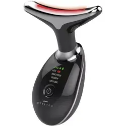 STYLPRO LED Gesichts- & Halsgerät – Anti-Aging & Lymphdrainage - Toninggeräte für das Gesicht mit dreifacher LED-Lichttherapie, die Falten reduziert, die Haut strafft und hydratisiert. Tragbar und kabellos für eine Anwendung jederzeit und überall.