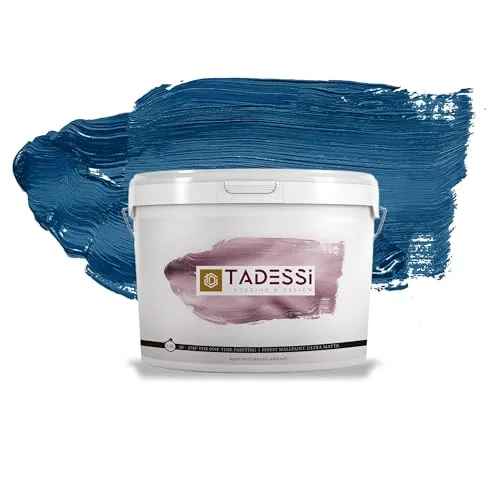 Tadessi Wandfarbe Blau Color Vista Tiefseeblau 5 l - Hochwertige Wandfarbe für ein modernes, mattes Finish. Ideal für verschiedene Untergründe, mit hoher Deckkraft und scheuerbeständig. Perfekt für anspruchsvolle Räume und kreative Gestaltung.
