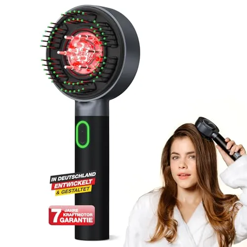 Donnerberg MIO KM-067 Kopfmassagegerät - Massagegeräte für entspannende 3D-Kopfmassage mit Rotlicht und Ölanwendung, ideal zur Stressreduktion und Erholung. 7 Jahre Garantie auf den Kraftmotor.