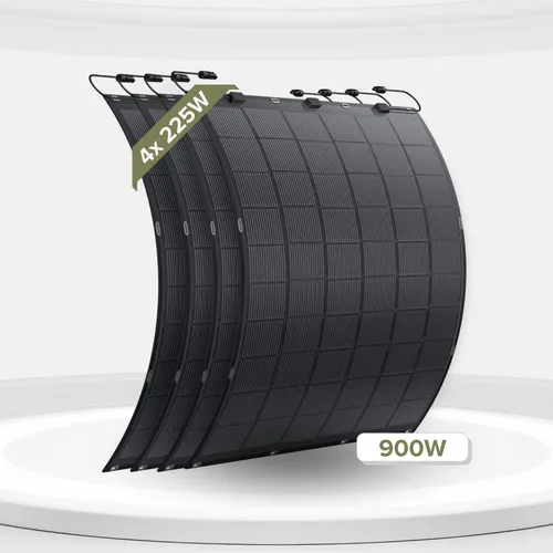900W Flexibel Solarmodul 4x 225W Monokristallin für Camping und Wohnmobil