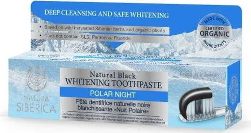 SCHWARZE AUFWEISENDE ÖKO-ZAHNPASTA 100 g - NATURA SIBERICA