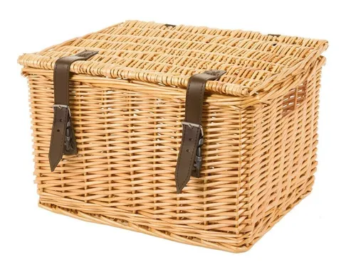 M-Wave Weidenkorb Fahrradkorb mit Deckel in braun von M-Wave