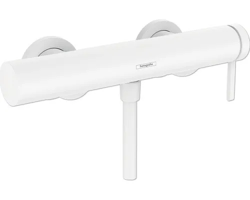 hansgrohe Finoris Einhebel-Duscharmatur Aufputz 76620700 - Duscharmaturen, elegantes Design in weiß matt, ideal für modernes Badezimmer mit einfacher Wandmontage.