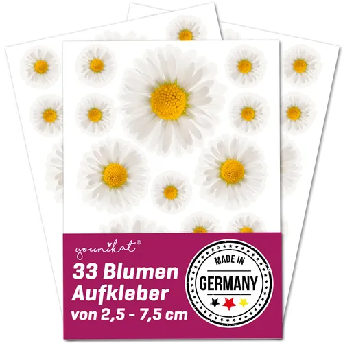 Aufkleber-Set bunte Blumen I Gerbera I DIN A5 I UV-Schutzlaminiert I kfz_688