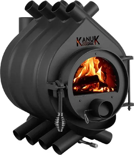 KANUK Original Warmluftofen 9,5 kW - Effizienter Kaminofen für Werkstätten, bietet starke Wärmeleistung und ist ideal für große Räume.