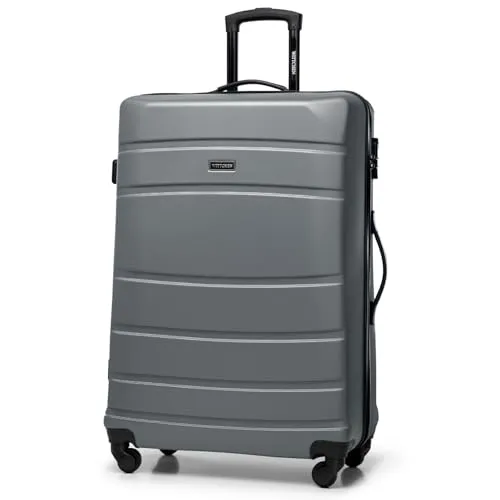 WITTCHEN Großer Koffer Trolley aus ABS mit 4 Rollen - Koffer aus strapazierfähigem ABS-Material, ideal für stressfreie Reisen. Mit praktischem Teleskopgriff und elegantem Design ist er perfekt für Urlaubs- und Geschäftsreisen.