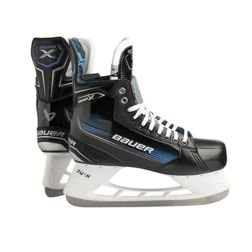Bauer X Eishockey Schlittschuhe Intermediate (Breite: D, Größe: 4.5) - Hochwertige Eishockeyschlittschuhe für Intermediate-Spieler, bieten optimalen Tragekomfort und Unterstützung auf dem Eis.