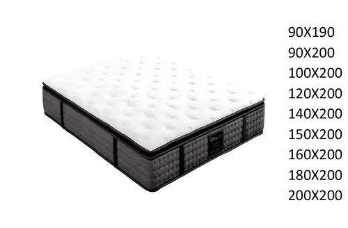 Matratze für Hotelbetten 160x200 cm – Weich & Modern - Hochwertige Matratze in Grau, ideal für Schlafzimmer. Mit 50 cm Höhe und Härtegrad H2 bietet sie optimalen Komfort für erholsamen Schlaf.