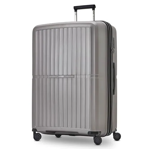 Pactastic Ultraleicht Hartschalen Check-in Koffer 50 x 32 x 76 cm - Koffer mit erweiterbarem Volumen von 101 auf 110 Liter, nur 4,3 kg schwer, ideal für Familienurlaube bis 21 Tage und ausgestattet mit 4 Rollen & TSA.