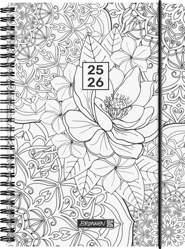 BRUNNEN Schülerkalender (2025/2026) ZENart , 2 Seiten = 1 Woche, A5, 208...