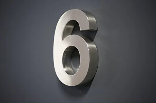 Produktbild Lüllmann Hausnummer Premium Edelstahl 3D Design