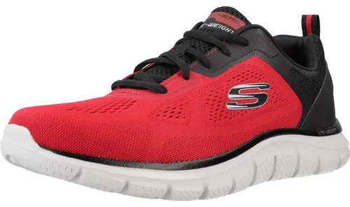 Skechers Herren Track BROADER Sneaker, Rot, 47.5 EU - Herren-Sneaker mit geringem Gewicht, flexiblem Design und atmungsaktivem Obermaterial für optimalen Komfort bei jedem Schritt.